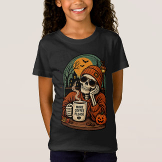 Camiseta Mais Café, Por Favor Esqueleto Outono Espiritual M