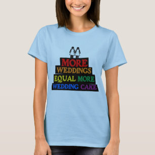 CAMISETA MAIS CASAMENTOS IGUALMENTE MAIS BOLO DE CASAMENTO