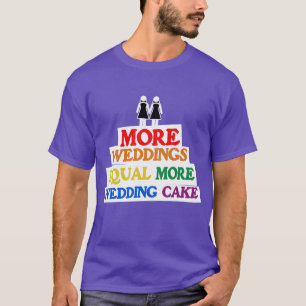 CAMISETA MAIS CASAMENTOS IGUALMENTE MAIS BOLO DE CASAMENTO