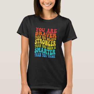 Camiseta Mais Corajoso do que Você Acredita Inspirador Retr