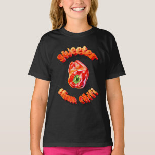 Camiseta Mais doce do que pimenta de sino vermelho picante