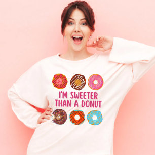 Camiseta Mais doce do que uma Rosquinha Rosquinha colorida,