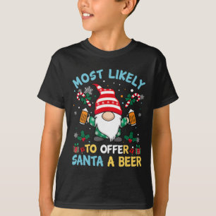 Camiseta Mais Engraçado Oferecer Papais noeis Um Natal De C