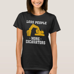 Camiseta Mais Escavadores Trabalhador de Construção Escavad