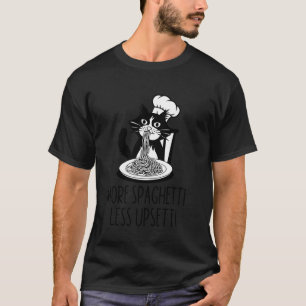 Camiseta Mais Espaguete Menos Upsetti Gato Amante de Massa