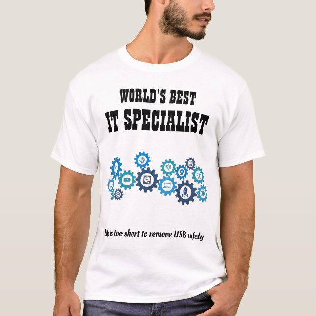 Camiseta MAIS ESPECIALIZADO em TI no mundo Tecnologia da In (Frente)