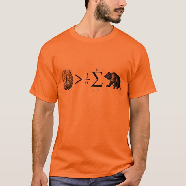Camiseta Mais esperto do que o urso médio (Frente)