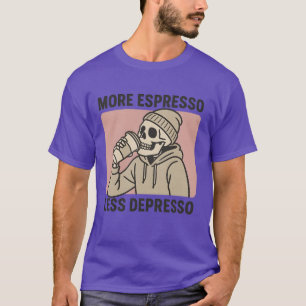 Camiseta Mais Espresso Menos Depresso Amante de Café