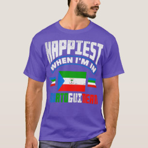 Camiseta Mais Feliz Quando Estou Na Guiné Equatorial