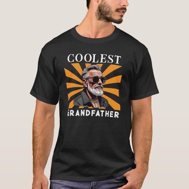 Camiseta Mais fixe Avô Engraçado Retrorando óculos de sol L (Frente)