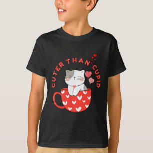 Camiseta Mais Fofo Que Cupido Gato Kawaii na Caneca Pelo Ma