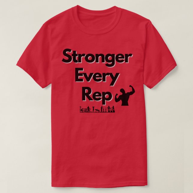 Camiseta Mais Forte Cada Design de Rep (Frente do Design)