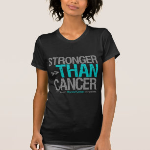 Camiseta Mais forte do que o cancer - cancer de tiróide