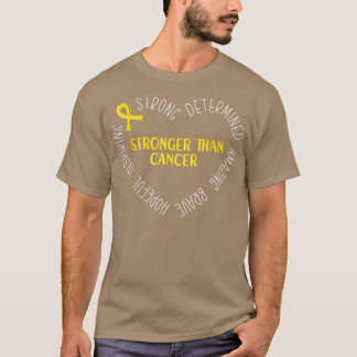 Camiseta Mais forte do que o Cancer - Dourado baile de infâ