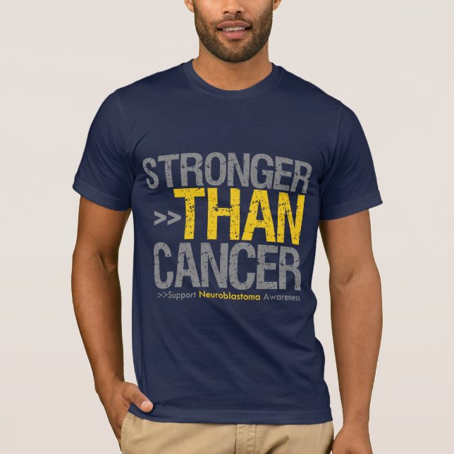 Camiseta Mais forte do que o cancer - Neuroblastoma (Frente)