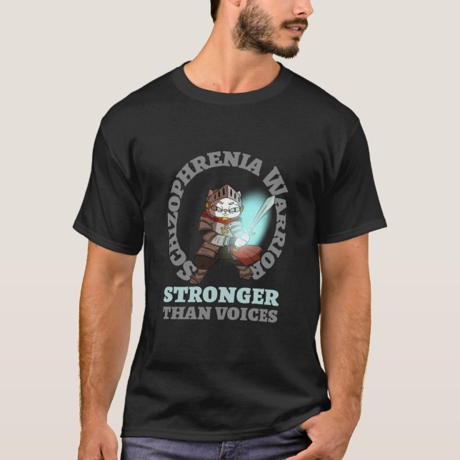 Camiseta Mais forte do que o Voz do Guerreiro Schizophrenia (Frente)