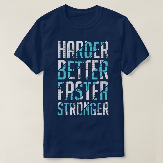 Camiseta Mais forte e mais rápido (Frente do Design)