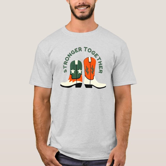 Camiseta MAIS FORTE JUNTO - Unidade, potência e positividad (Frente)