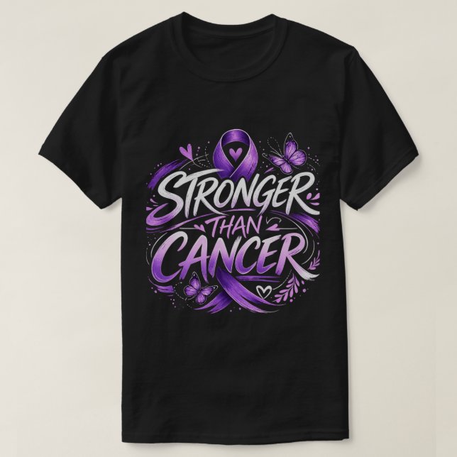 Camiseta Mais Forte que o Câncer (Frente do Design)