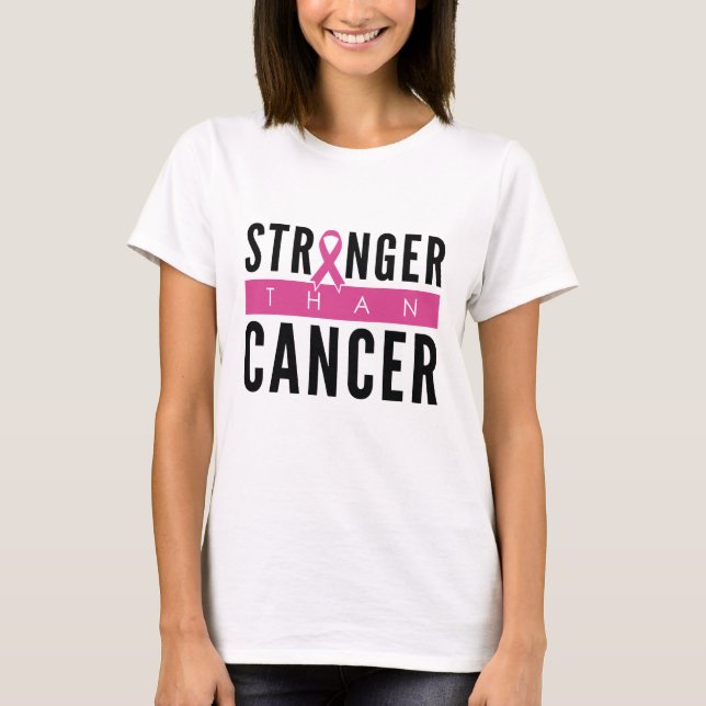 Camiseta Mais Forte que o Cancer (Frente)