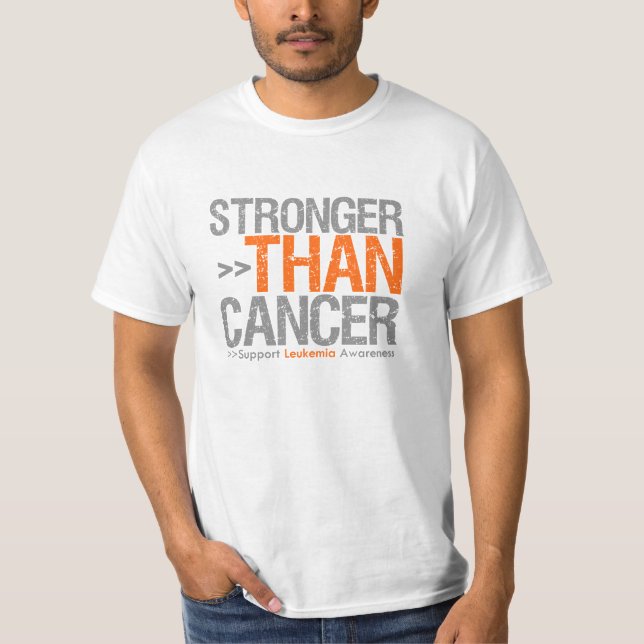 Camiseta Mais Forte Que O Cancer - Leucemia (Frente)