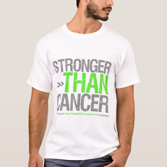Camiseta Mais Forte que o Cancer - Linfoma Não Hodgkin (Frente)
