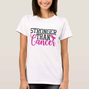 Camiseta Mais Forte que o Cancer Sensibilização do Cancer