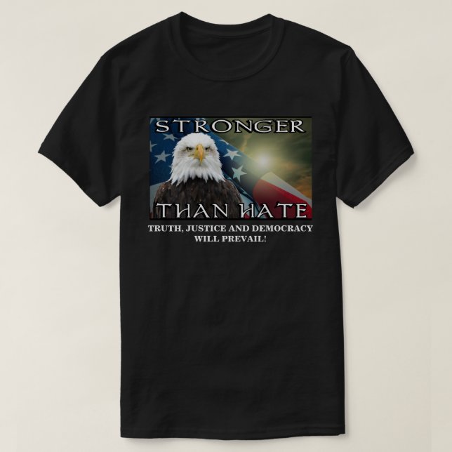 CAMISETA MAIS FORTE QUE O ÓDIO (Frente do Design)