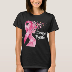 Camiseta Mais Fortes - Arte de Sensibilização da Fita Rosa