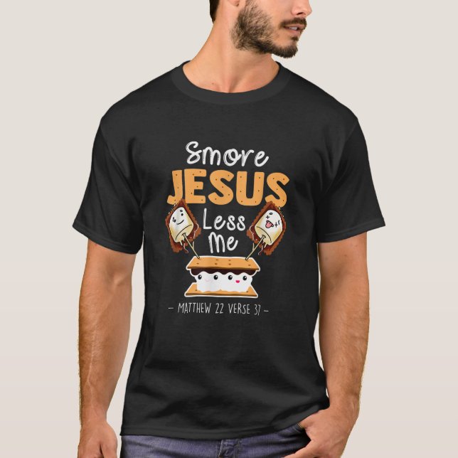 Camiseta Mais Jesus Menos Mim Cristão Acampando Amor (Frente)