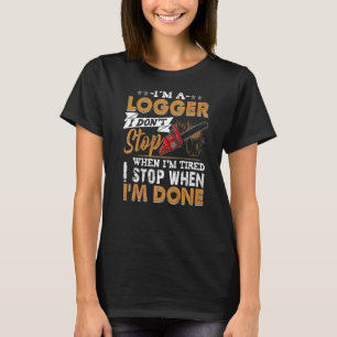 Camiseta Mais Larga, não paro quando estou cansado de homen