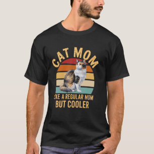 Camiseta Mais Legal do que uma Mãe Normal Gato Calico Retro