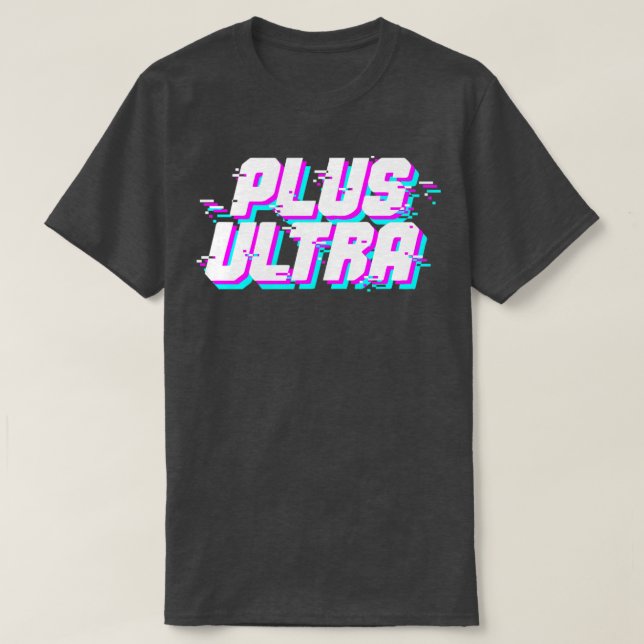 Camiseta mais logotipo ultra glitch (Frente do Design)
