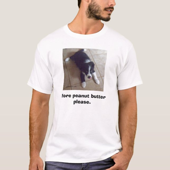 Camiseta Mais manteiga de amendoim por favor (Frente)