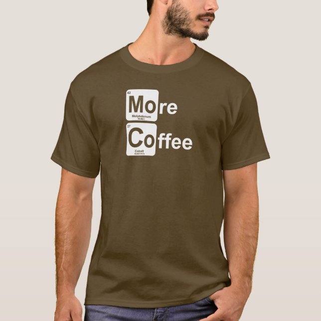 Camiseta Mais Mesa Periódica do Café (Frente)