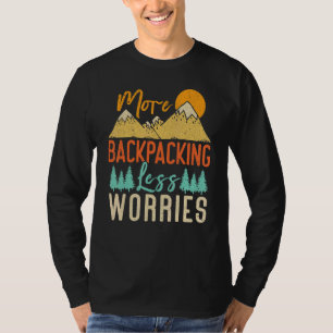 Camiseta Mais Mochilão Menos Preocupações, Mochila de Acamp