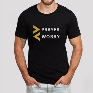 Camiseta Mais Orações Menos Preocupantes Fé Cristã Minimali