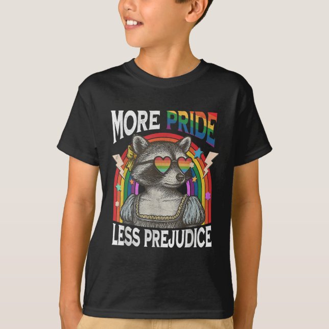 Camiseta Mais Orgulho Menos Preconceito Bandeira Arco-Íris  (Frente)