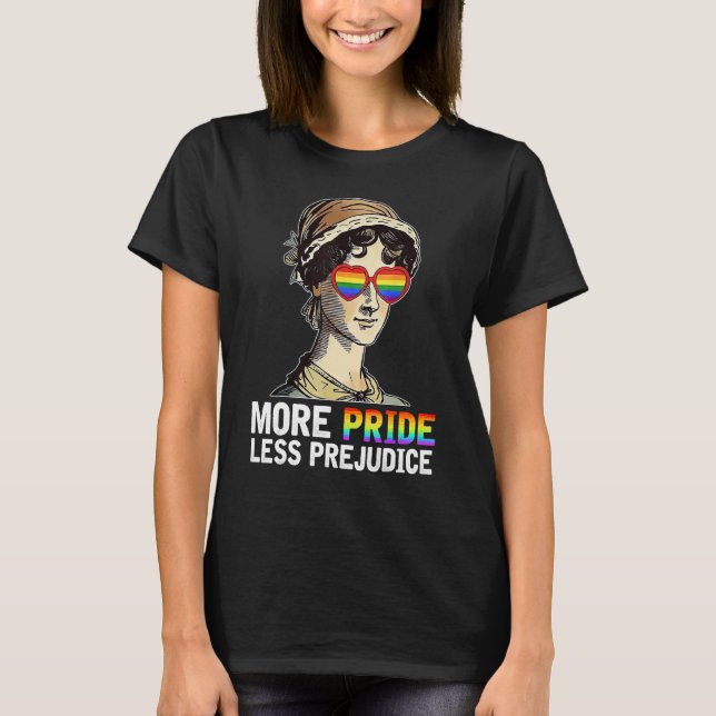 Camiseta Mais orgulho menos preconceito LGBT Orgulho gay mê (Frente)