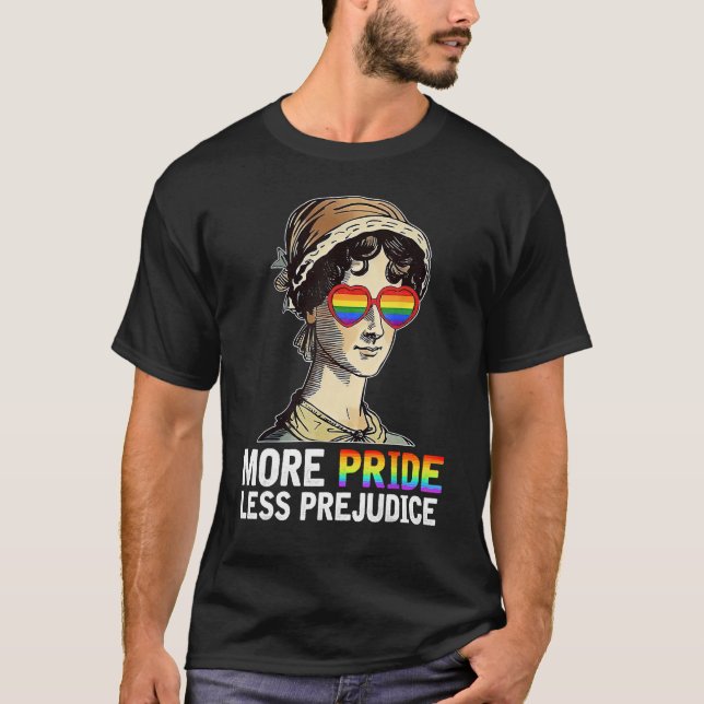 Camiseta Mais orgulho menos preconceito LGBT Orgulho gay mê (Frente)