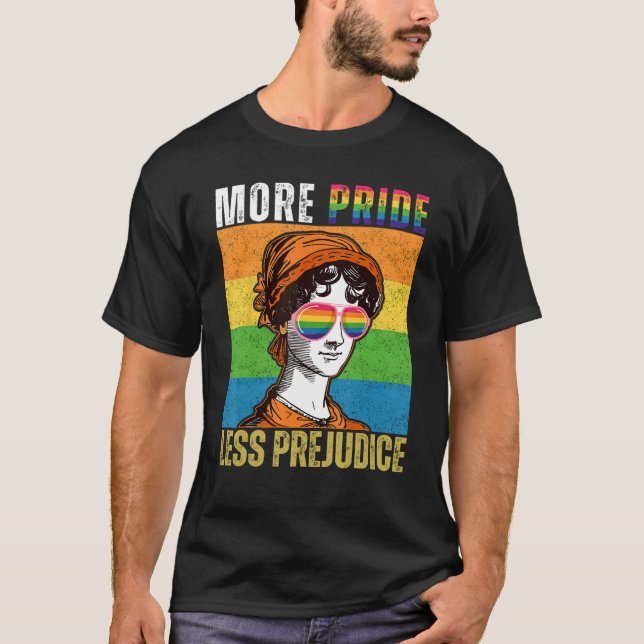 Camiseta Mais Orgulho menos preconceito LGBT Orgulho gay mê (Frente)