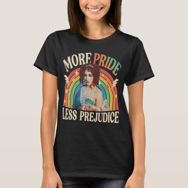 Camiseta Mais Orgulho Menos Preconceito LGBT Orgulho Mês Ga (Frente)
