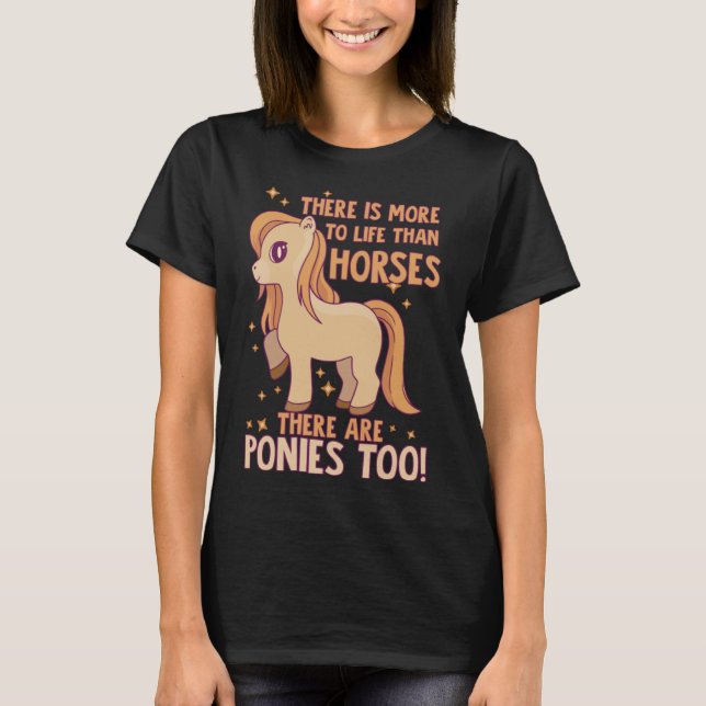 Camiseta Mais Para A Vida Do Que Cavalos Equitação Cavalo R (Frente)
