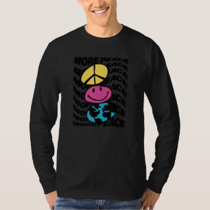 Camiseta Mais Paz Trippy Repetir Sinal de Paz Rosto Feliz O