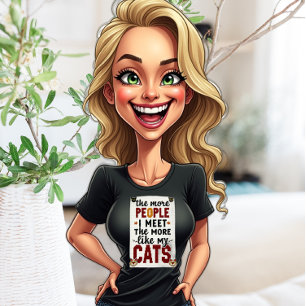 Camiseta Mais Pessoas Gatos Engraçados