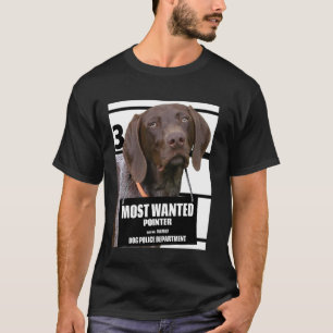 Camiseta Mais Procurado Ponteiro C - Cachorro Engr