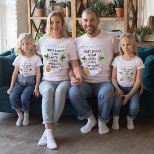 Camiseta Mais propensa a comer todos os cookies e Papais no