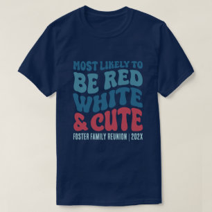 Camiseta Mais propensa a ser branca vermelha e costurada