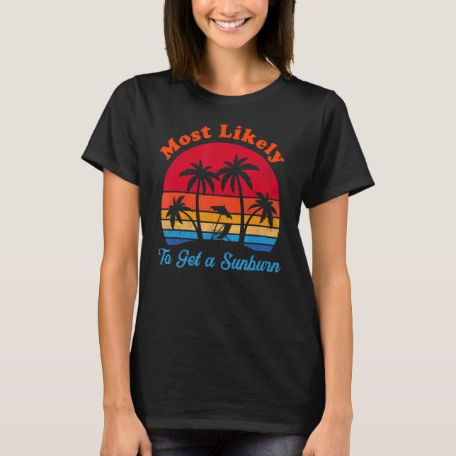 Camiseta Mais propensa a tirar sol das férias de verão de q (Frente)
