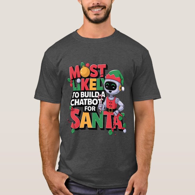 Camiseta 🤖 mais propenso a criar um chatbot para Papais no (Frente)